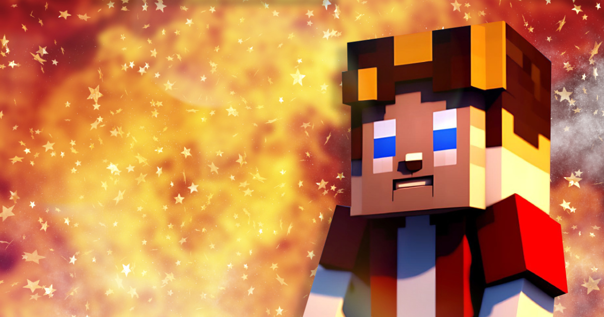 Image Blocky Fire World