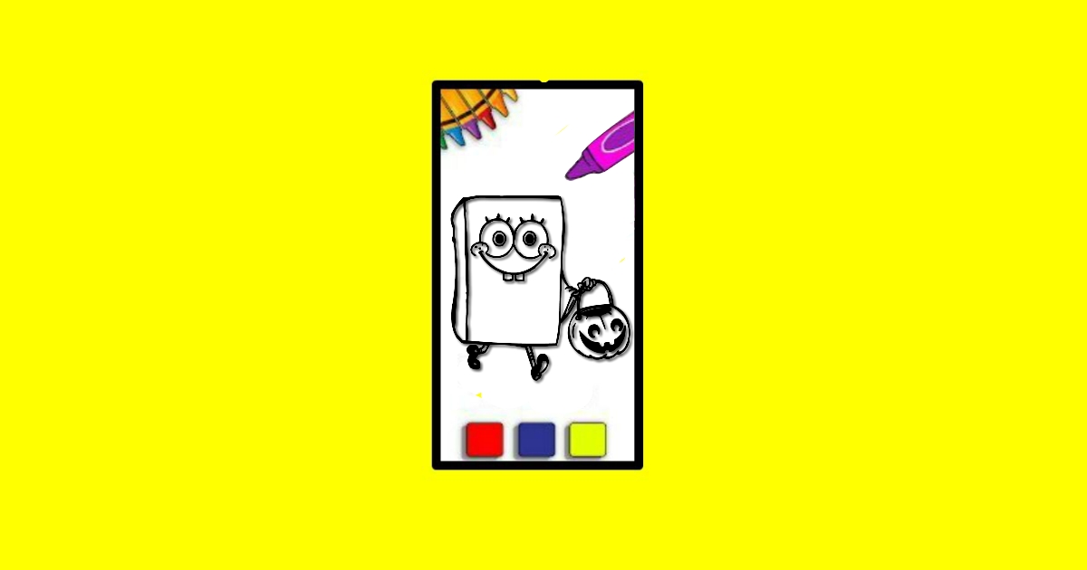 Image SpobgeBob Halloween Coloring Book